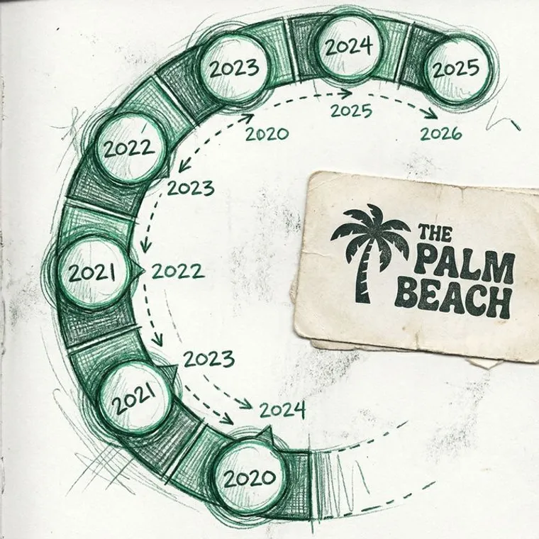 history and milestones timeline — The Palm Beach